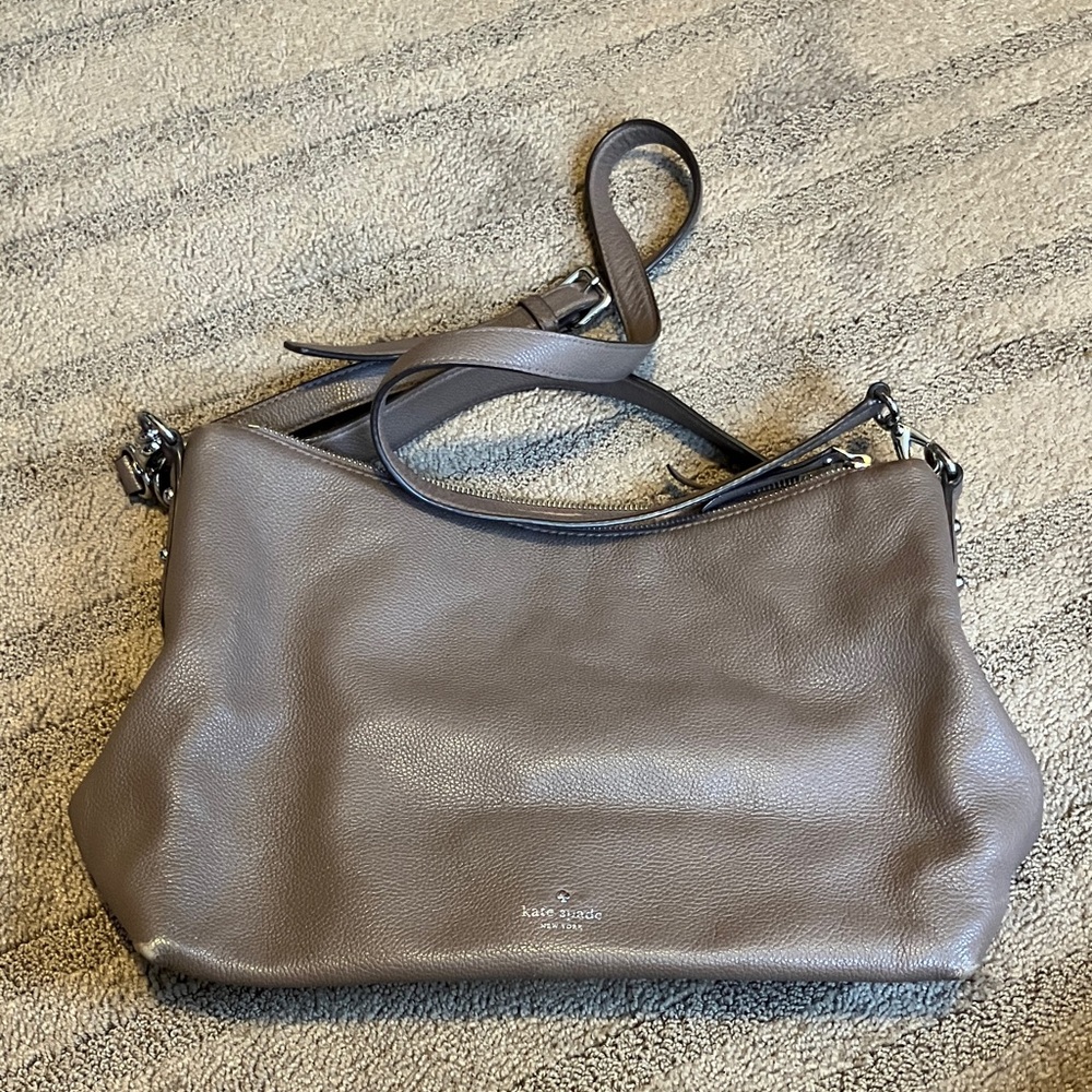 Kate Spade Taupe Leather Shoulder Bag